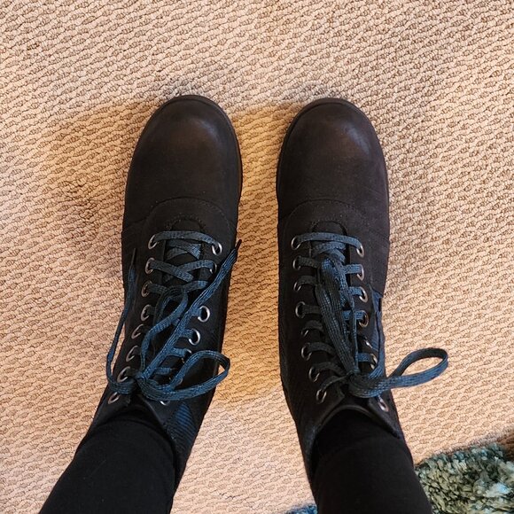 SOREL Lexie Wedge Boots – Women’s Size 9 – Black/Blue Buffalo Check – Excellent - Picture 7 of 9